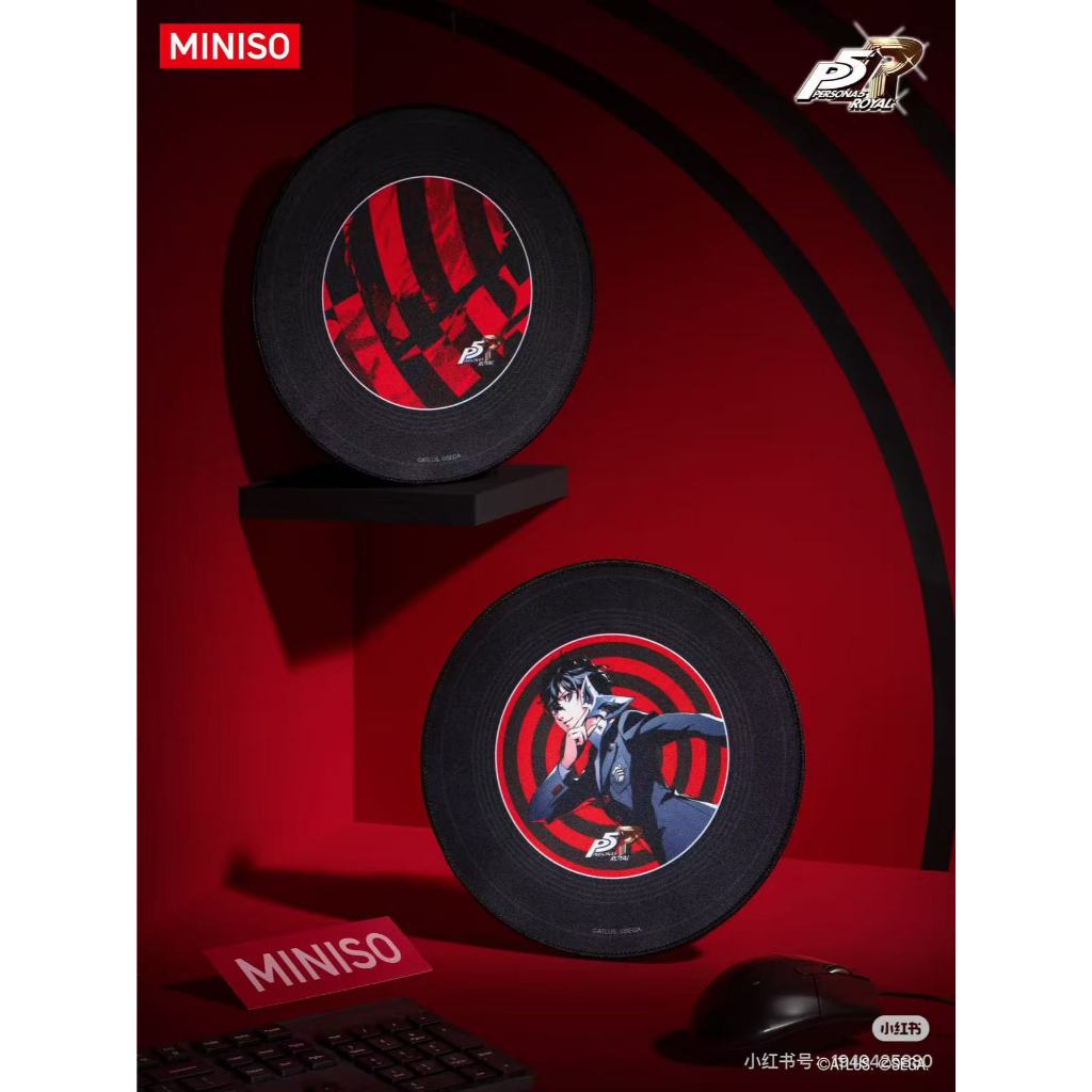 Miniso & P5R persona 5 Royal CD แผ่นรองเมาส์