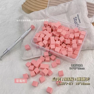 Nail&Yolly 50 ชิ้น/1 ซม. ฟองน้ํานุ่ม ไล่ระดับสี เล็บ เครื่องมือตรายาง สีจางหาย อุปกรณ์ทําเล็บ DIY สร้างสรรค์ ฟองน้ําตกแต่งเล็บ