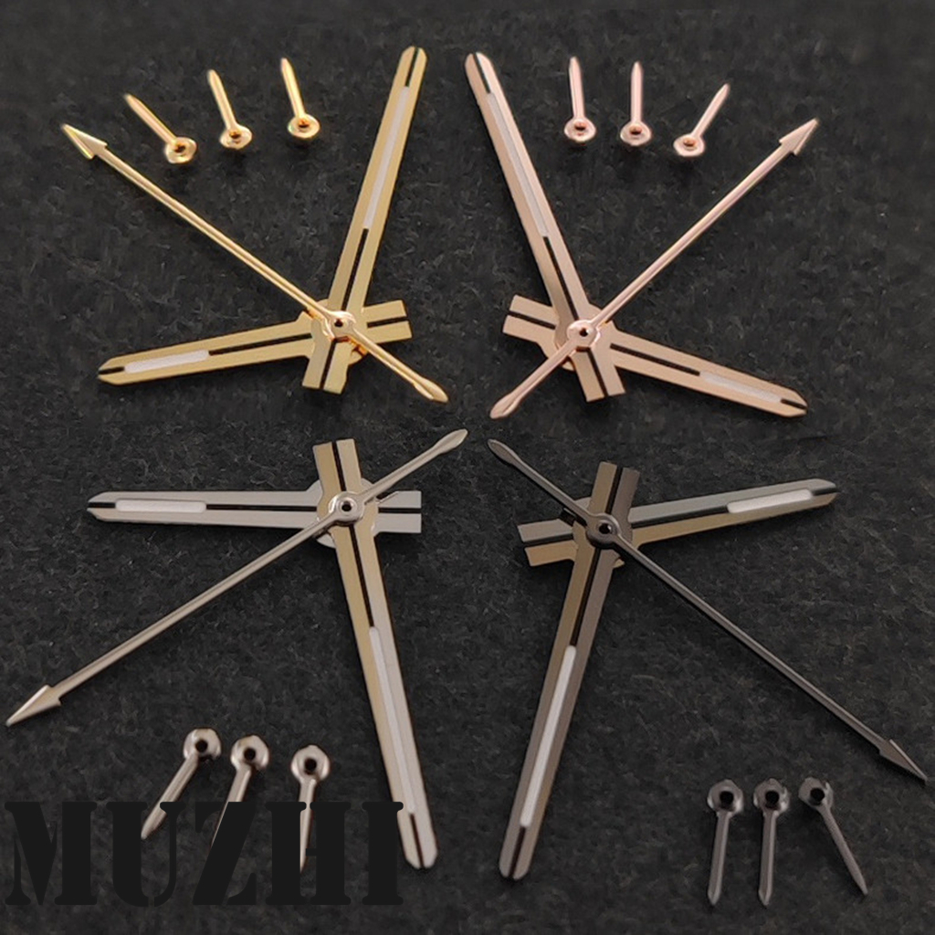 6Pins VK63 นาฬิกามือคุณภาพสูงเงินสีดําทอง Rose มือ C3 สีเขียว Luminous นาฬิกา Pointers Fit VK63 VK63