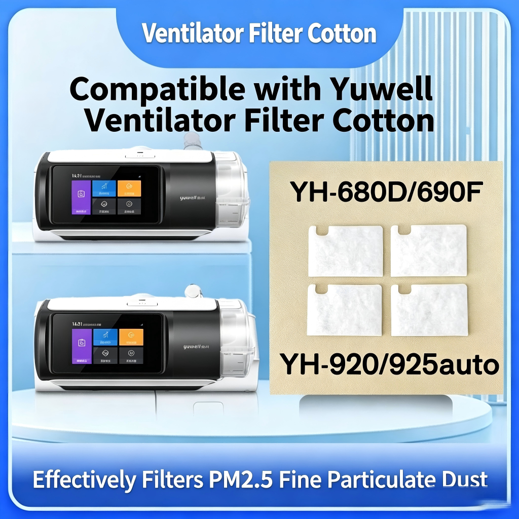 10 ชิ้นYuwell CPAP กรองผ้าฝ้ายกรองเปลี่ยนตัวกรองสําหรับ Auto Cpap/Bipap เครื่อง YH-680D/YH-690F/YH-9