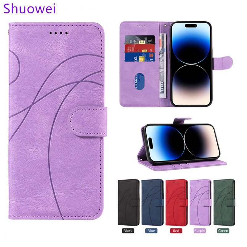 สําหรับ Samsung Galaxy A06 A07 A6 A16 A26 A36 A56 F23 X 7 Plus 4G 5G กรณีหนัง Folio ซิลิโคนนุ่ม Tpu 