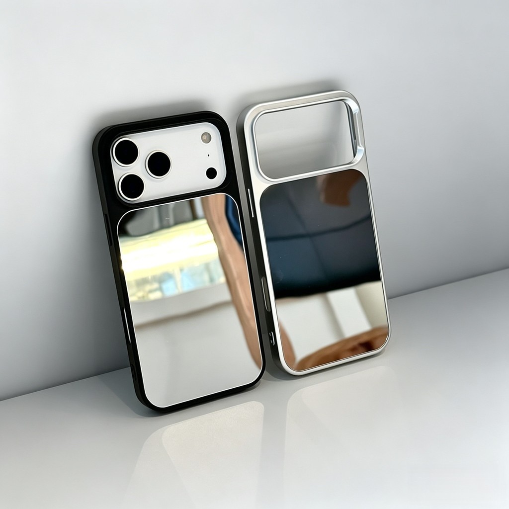 เคสโทรศัพท์พื้นผิวกระจกสีเงินเรียบง่ายสําหรับ ไอโฟน 17 มือโปร สูงสุด 17 16 15 14 13เคสไอโฟน