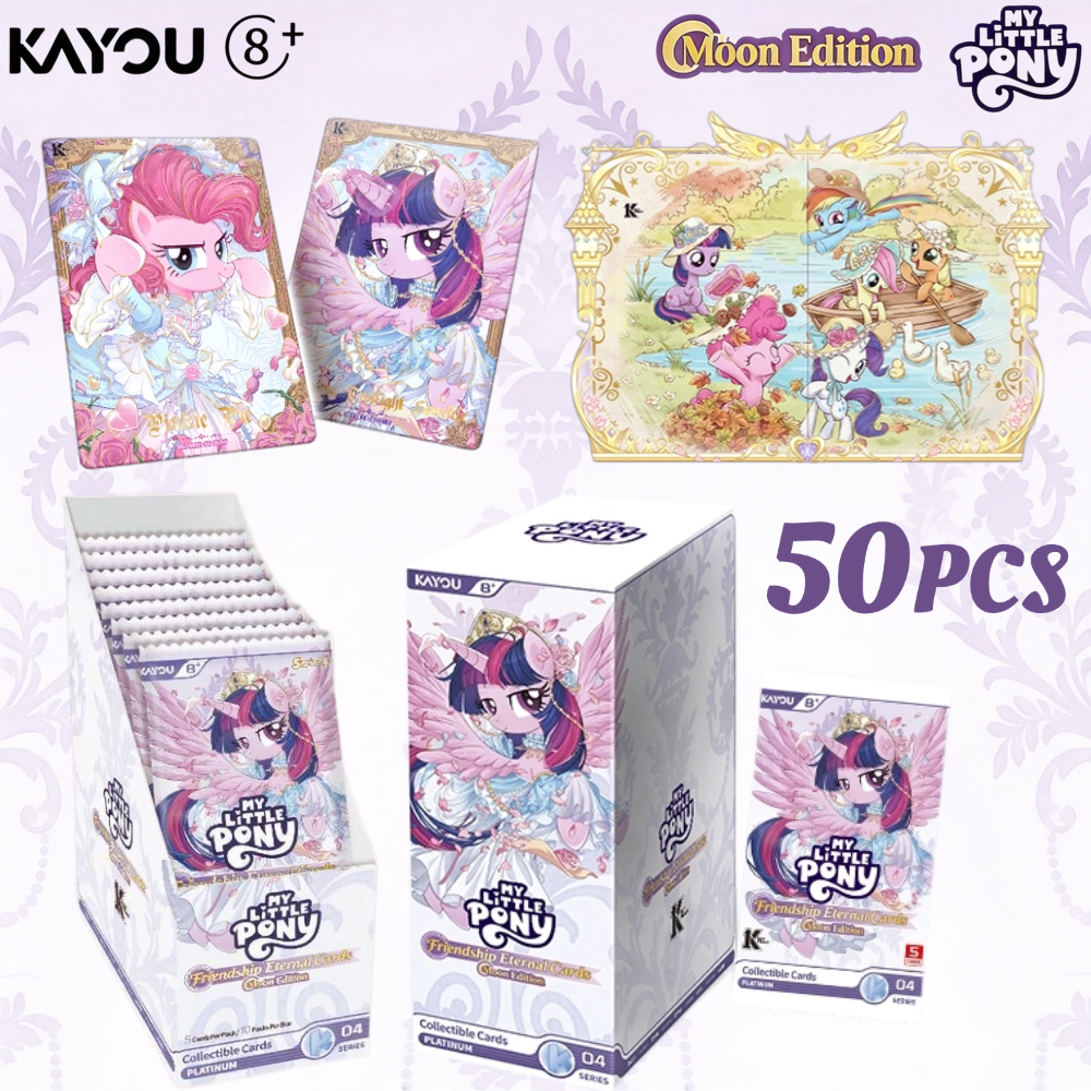 50 การ์ด My Little Pony ภาษาอังกฤษ Kayou หายาก ZR/SC/SGR MLP Card การ์ดอนิเมะ ของเล่นเสริมพัฒนาการ