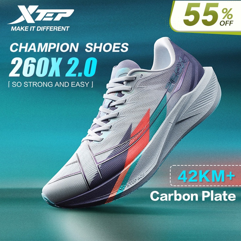 【xtep】260X 2.0 | รองเท้าวิ่ง Race Training แผ่นคาร์บอน Professional Marathon Shock Absorbing Running