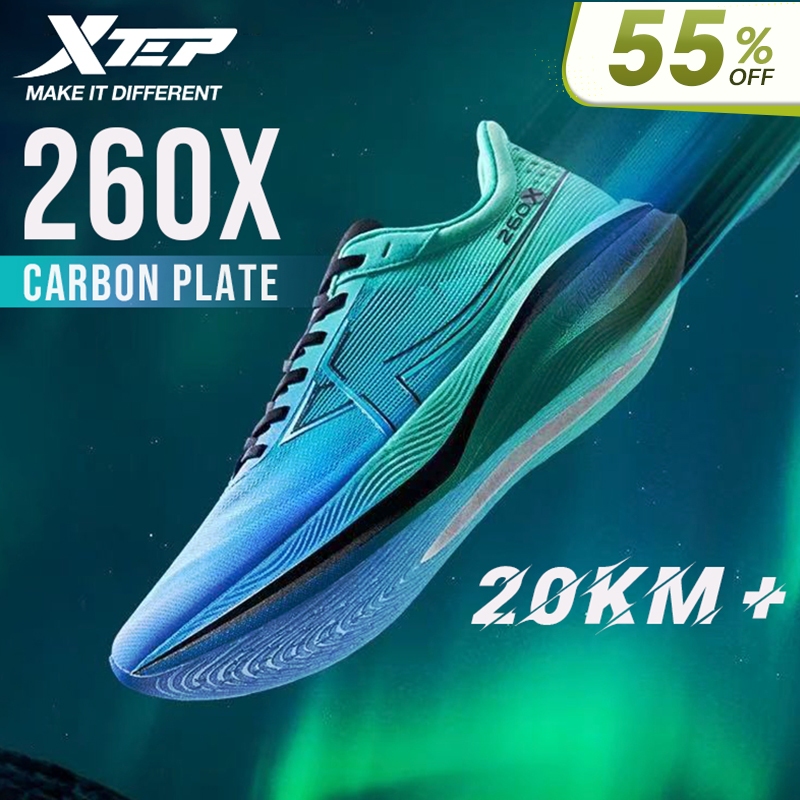 【xtep】260X | รองเท้าวิ่งผู้ชาย Race Training Carbon Plate Marathon Running Shoe Rebound มากกว ่า 85 