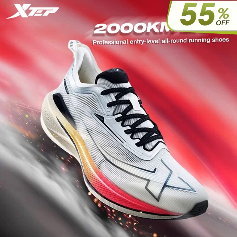 【xtep】2000KM 2.0 | รองเท้าวิ่งผู้ชาย Rebound Support Professional Cushioning Shock Absorption sugges