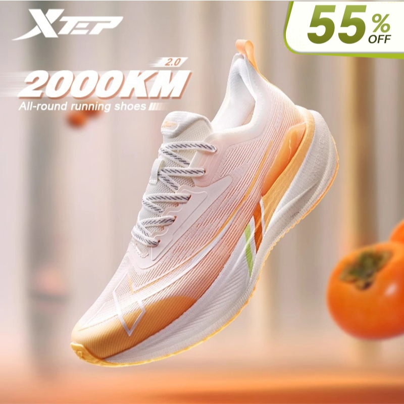 【xtep】2000KM 2.0 | รองเท้าวิ่งผู้หญิง Rebound Support Professional Cushioning Shock Absorption