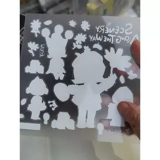 Pop Mart Molly สติ๊กเกอร์ตกแต่งสติ๊กเกอร์แต่งเล็บ diy คอมพิวเตอร์แท็บเล็ตเคสโทรศัพท์คู่มือสติ๊กเกอร์