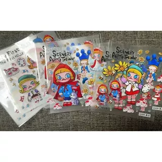 Pop Mart Molly สติ๊กเกอร์ตกแต่งสติ๊กเกอร์แต่งเล็บ diy คอมพิวเตอร์แท็บเล็ตเคสโทรศัพท์คู่มือสติ๊กเกอร์