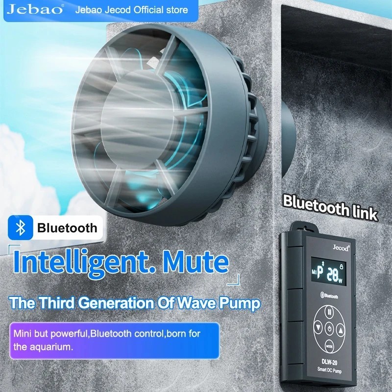 Jebao Jecod สมาร์ทบลูทูธ Aquarium Wave ปั๊ม DLW DWP Series App ควบคุม DC น้ําเค็ม Wave-ทําปั๊มสําหรับถังปลาและ Aquarium อัจฉริยะ Mute ปั๊มน้ํา