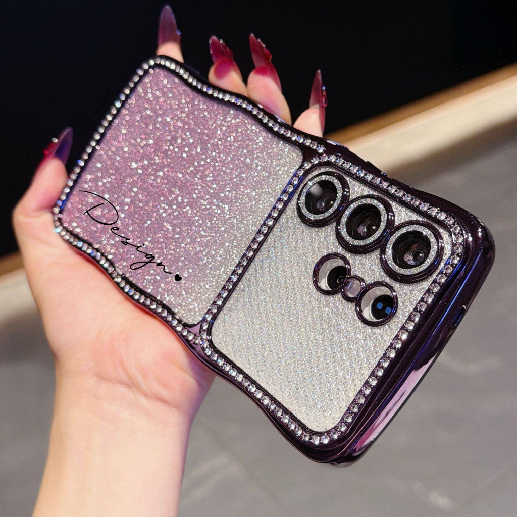 เคสโทรศัพท์ Rhinestone ชื่อแบบกําหนดเองใหม่สําหรับ Samsung Galaxy S26 Ultra, S25 Ultra, และ S24 Ultra