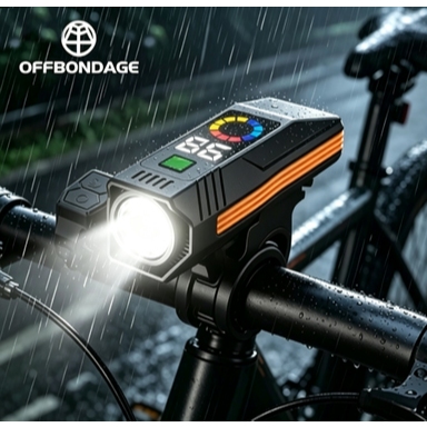 OFFBONDAGE สมาร์ทไฟหน้าจักรยาน 120dB Horn รีโมทคอนโทรลไร้สาย LED จักรยานเซ็นเซอร์อัตโนมัติ USB ชาร์จสําหรับ Night ขี่ – โปรปัง