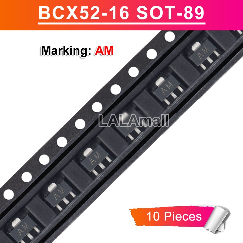 10 ชิ้น BCX52-16 เครื่องหมาย AM SOT-89 60V/1A PNP ทรานซิสเตอร์ใหม่เดิม