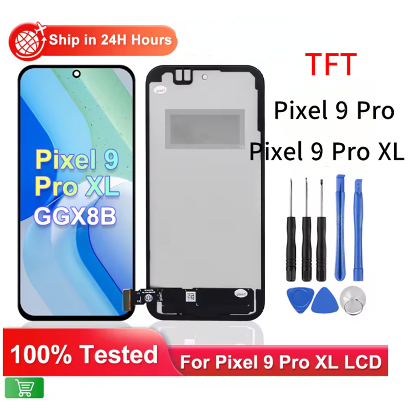 ทดสอบหน้าจอสัมผัส TFT สําหรับ Google Pixel 9 Pro, 9 Pro XL GGX8B, หน้าจอ LCD Digitizer สําหรับ Googl