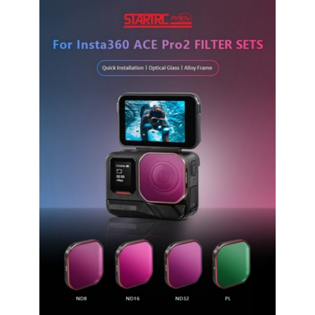 ชุดฟิลเตอร์ ND สําหรับ Insta360 Ace Pro 2 PL ND8 ND16 ND32