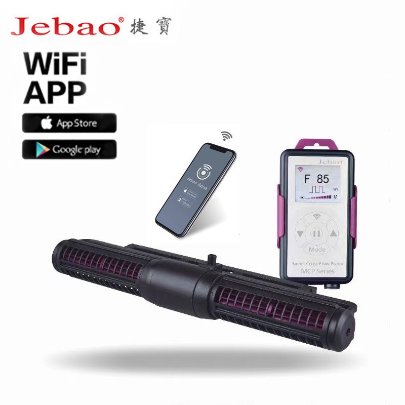 Jebao Smart Aquarium Wave Maker ปั๊ม WiFi App ควบคุม Cross Flow ปั๊มหมุนเวียน MCP Series สําหรับถังป