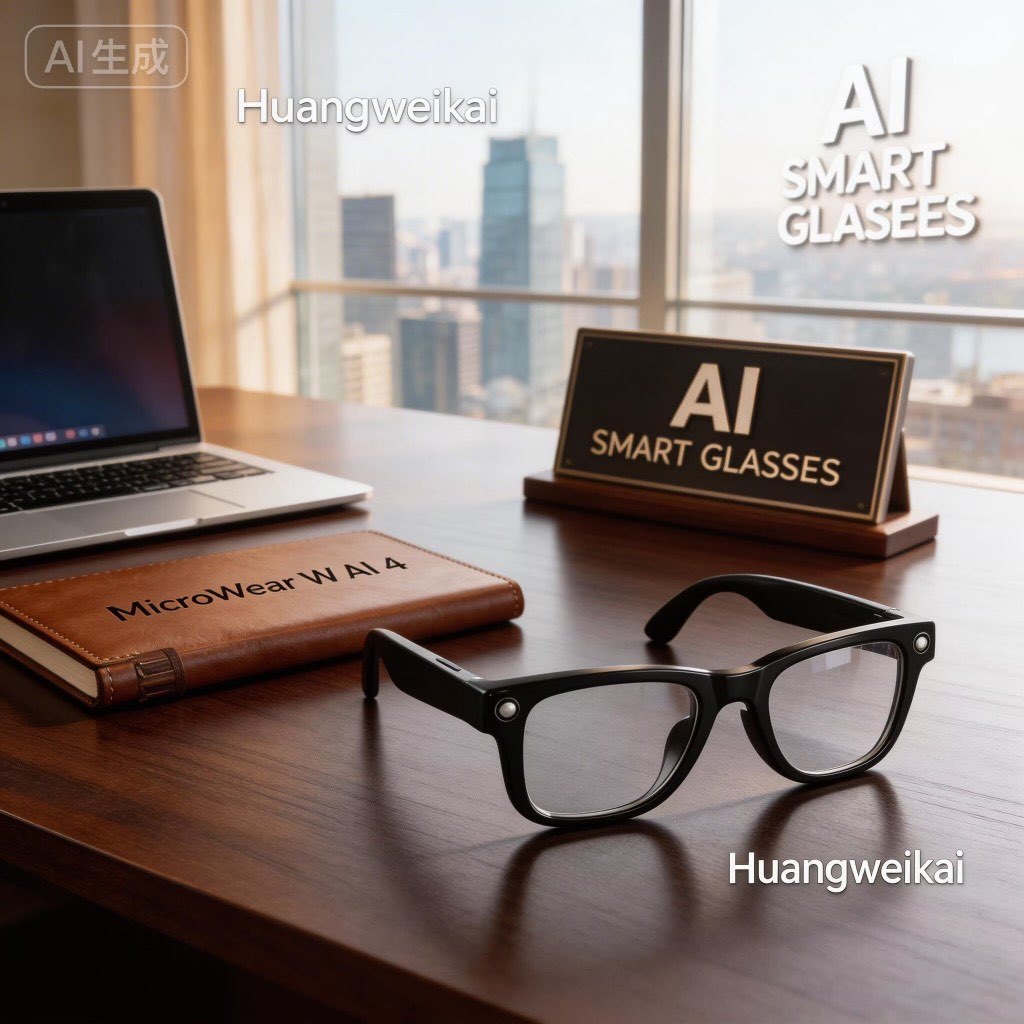 AUDIO Ai 4 Microwear สมาร์ท Al แว่นตาบลูทูธ HD Call ไฟฉายที่แข็งแกร่งเพลง Voice Assistant แว่นตากันแ