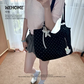 【🚚ส่งสินค้าพร้อมส่ง】WEHOME Joy Bag ins สไตล์คาซิวัล เป้เป้สไตล์สาวๆ สีโดปามีน tote bag