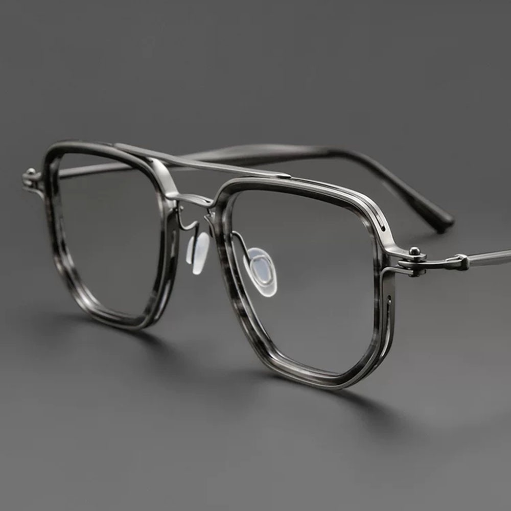 165 มม.ขนาดใหญ่กรอบแว่นตาผู้ชาย Retro Vintage สไตล์ไทเทเนียม Acetate แว่นตาขนาดใหญ่แฟชั่น Ins แว่นตากรอบสําหรับผู้หญิง ARLT5876PLUS