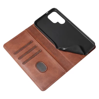 Faux Cowhide Texture Magnetic Flip Case สําหรับ Samsung Galaxy S26 S25 S24 S23 S22 กระเป๋าสตางค์ขาตั้งกันกระแทก