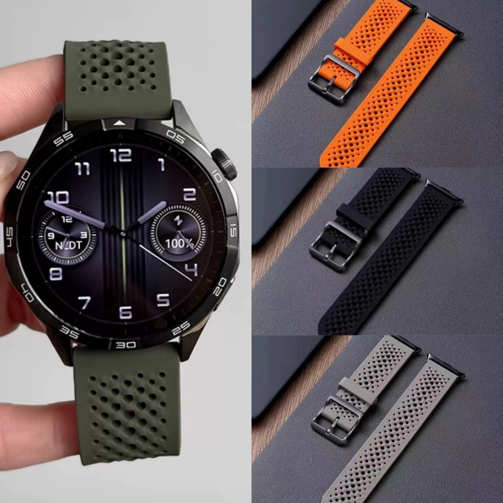 สำหรับนาฬิกา Realme Watch 5/4/3/2 / S Pro สายรัดนาฬิกาซิลิโคนลมหายใจน้ำหนักเบากันน้ำแฟชั่นสำหรับกีฬาและธุรกิจ