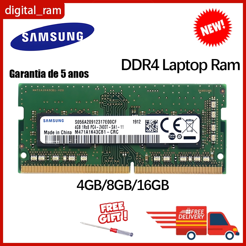 Samsung ddr4 4gb 8gb 16gb โน้ตบุ๊คสําหรับหน่วยความจํา 3200mhz 2666mhz 2400mhz 2133mhz 1.2v ram แล็ปท