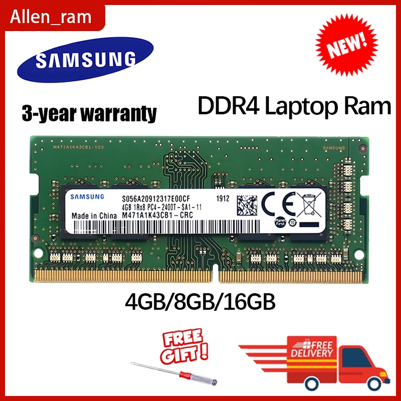 Samsung ddr4 4gb 8gb 16gb โน้ตบุ๊คสําหรับหน่วยความจํา 2400mhz 2133mhz 3200mhz 2666mhz 1.2v ram แล็ปท