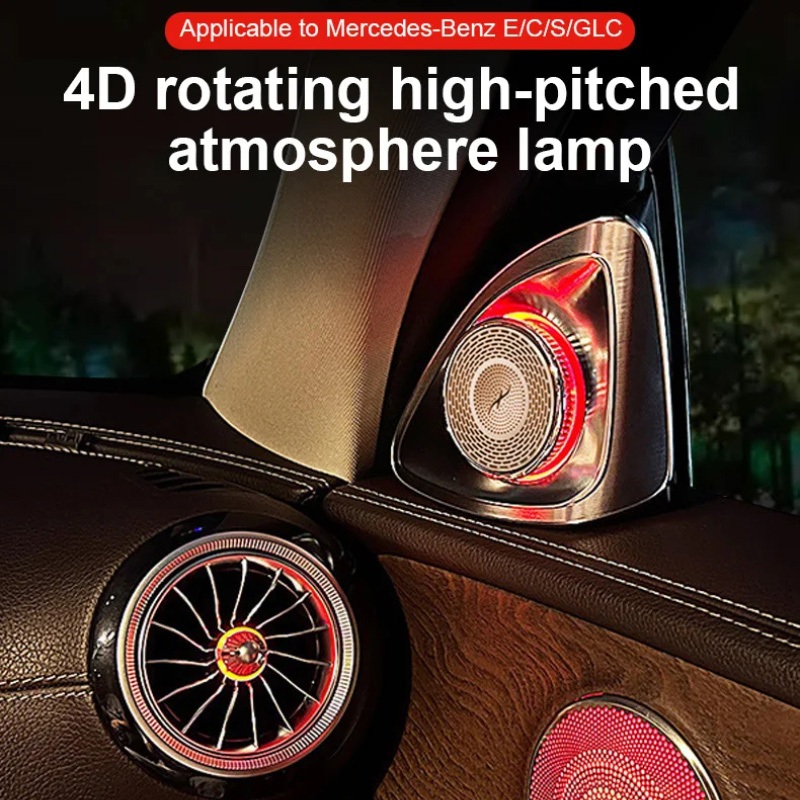 7/64 สี 4D หมุนทวีตเตอร์ High-Pyched บรรยากาศ Ambient ลําโพงสําหรับ Mercedes-benz W213 W205 X253 W222 C/E/S-Class GLC 200 250