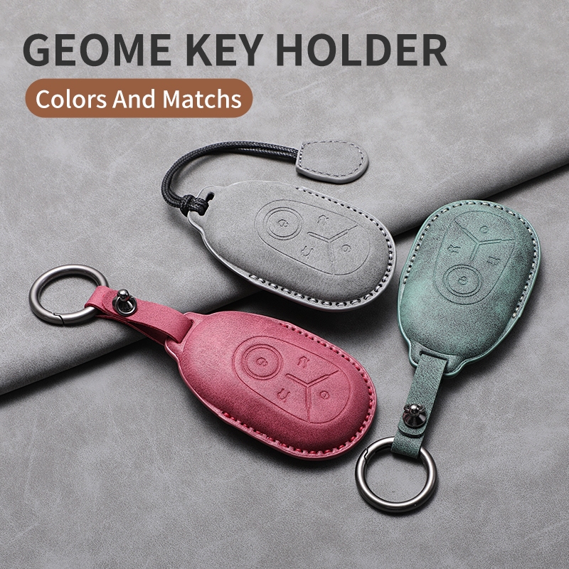 พร้อมส่ง Luxury เคสกุญแจรถ Geely หนัง ครอบเต็มตัว กันรอย กันกระแทก ไม่บดสัญญาณ สำหรับ Geely Xingyuan