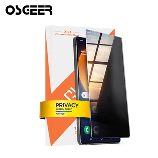 OSGEER สําหรับ Samsung Galaxy S26 S25 S24 Ultra Plus ตัวป้องกันหน้าจอความเป็นส่วนตัว - กระจกนิรภัย HD / Anti Spy พร้อมตัวรับสัญญาณง่าย (รองรับลายนิ้วมือ)