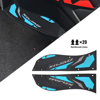 【ส่งจากไทย】แผ่นยางรองพื้นเท้า Aerox155 V1 16-20/V2 21-24 กันลื่น หนาพิเศษ ดีไซน์แบ่งส่วน คลิปพลาสติก หลายสี