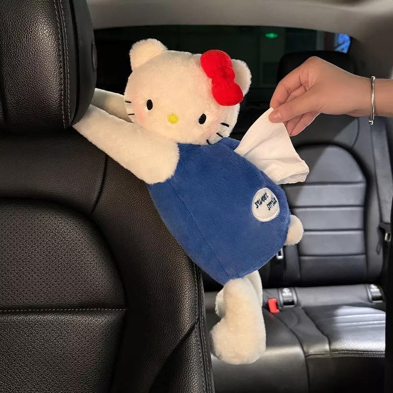 กล่องทิชชู่ในรถ กล่องทิชชู่ในรถยนต์กล่องเก็บกระดาษสาวน่ารักอุปกรณ์ตกแต่งรถยนต์ กระเป๋ากระดาษทิชชู่