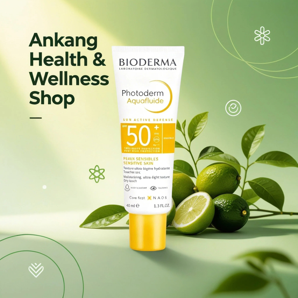BIODERMA ขายร้อนBioderma Photoderm Aquafluide SPF50+ 40ml, ครีมกันแดดกันน้ําน้ําหนักเบาสําหรับผิวแพ้