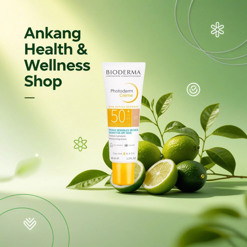 BIODERMA ขายร้อนBioderma Photoderm Crème SPF50+ 40ml, ครีมกันแดดให้ความชุ่มชื้นสําหรับผิวแพ้ง่ายแห้ง