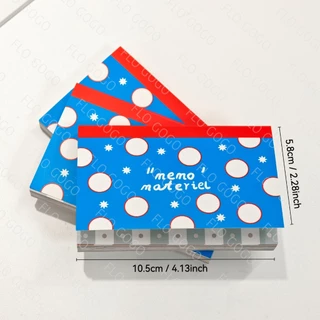 กระดาษลายน่ารัก Memo Materiel 120แผ่น 5.8×10.5ซม. พิมพ์ด้านเดียว ลายจุด ลายทาง สตรอว์เบอร์รี่ แมว ปลา กระดุม เห็ด กระดาษคอลลาจ สแครปบุ๊ค DIY เครื่องเขียน Flo gogo