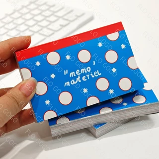 กระดาษลายน่ารัก Memo Materiel 120แผ่น 5.8×10.5ซม. พิมพ์ด้านเดียว ลายจุด ลายทาง สตรอว์เบอร์รี่ แมว ปลา กระดุม เห็ด กระดาษคอลลาจ สแครปบุ๊ค DIY เครื่องเขียน Flo gogo