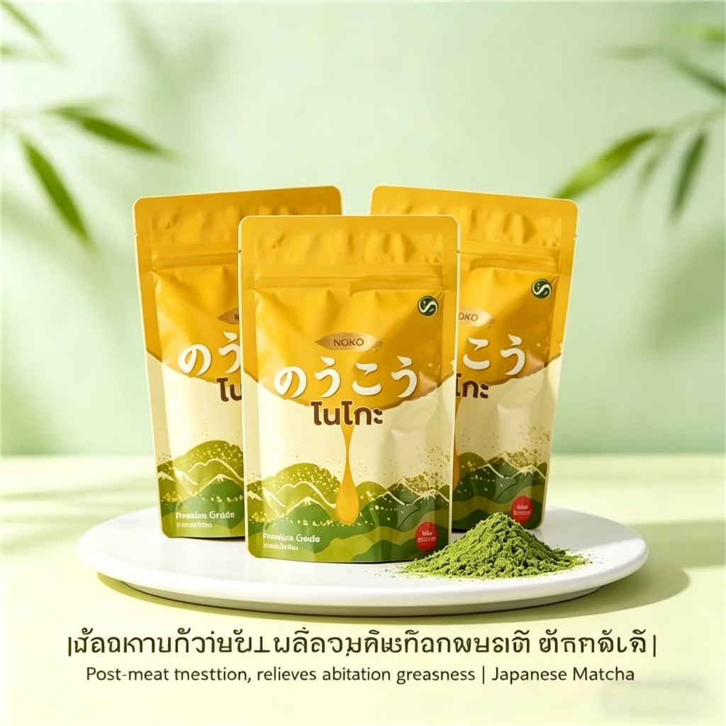 NOKO Pure Matcha 100g, ผงชาเขียว Zero Sugar, เนื้อละเอียดสําหรับสมูทตี้, เบเกอรี่และสุขภาพประจําวัน