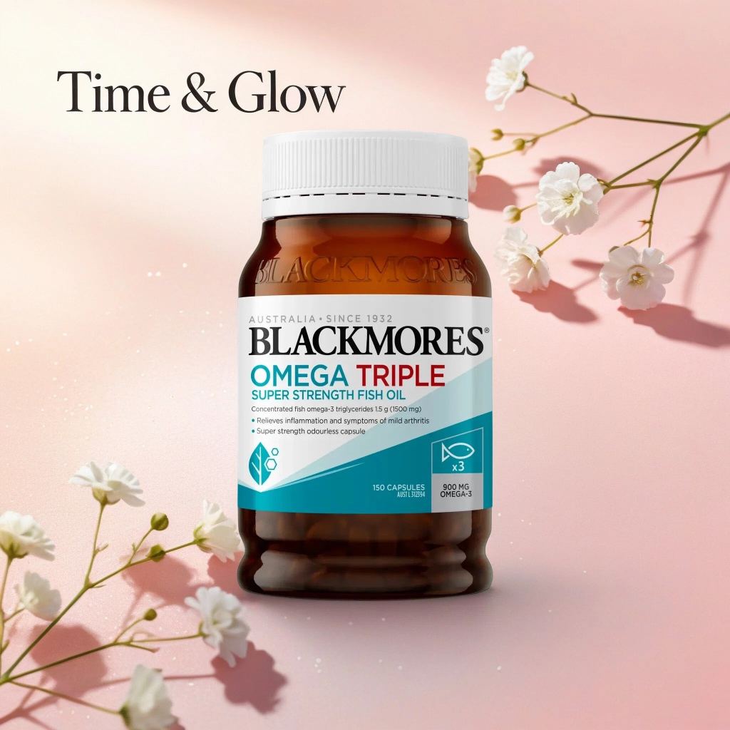 BLACKMORES Editors PickBlackmores Odorless Triple Omega-3 Fish Oil 150 แคปซูล, 900มก. โอเมก้า-3 ต่อโดส