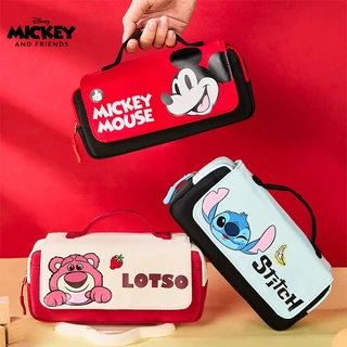 Disney พร้อมส่งกระเป๋าดินสอ กล่องดินสอ มี 3 ช่อง จุเยอะ ลายน่ารัก/สติทช์/สไปเดอร์แมน/มิกกี้ เมาส์