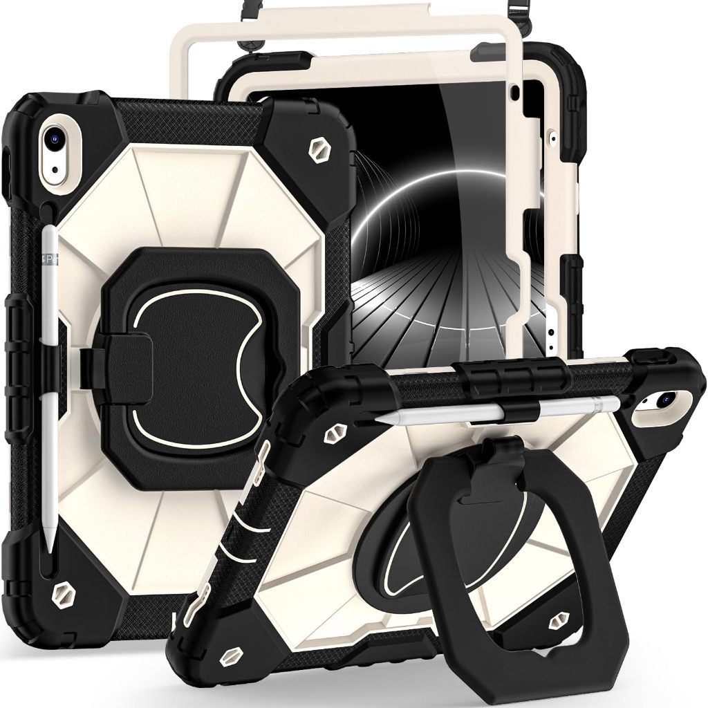 เคส NEOMIXX สำหรับ Apple iPad (A16) รุ่นที่ 11/รุ่นที่ 10 ปี 2025/2022, รุ่นที่ 9/8/7 ขนาด 10.2 นิ้ว, 6/5 ขนาด 9.7 นิ้ว, iPad Mini A17 Pro, iPad Air ขนาด 13/11 M4/M3/M2, iPad Pro 11 นิ้ว M5, เคสป้องกันการกระแทกทั้งตัว พร้อมขาตั้งหมุนได้