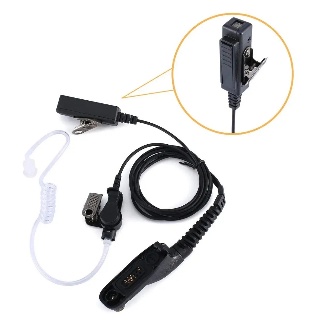 FBI Air Acoustic Tube Earpiece PTT Mic ชุดหูฟังสําหรับ Motorola XiR P8668 P8268 APX 7000 XPR 6500 XP