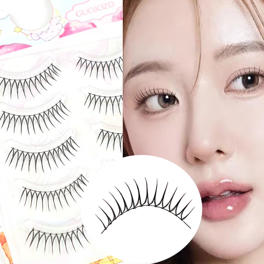 5 คู่ขนตาปลอมธรรมชาติ Cross U-รูป Dense Lash Extension เกาหลี K-POP เครื่องสําอาง