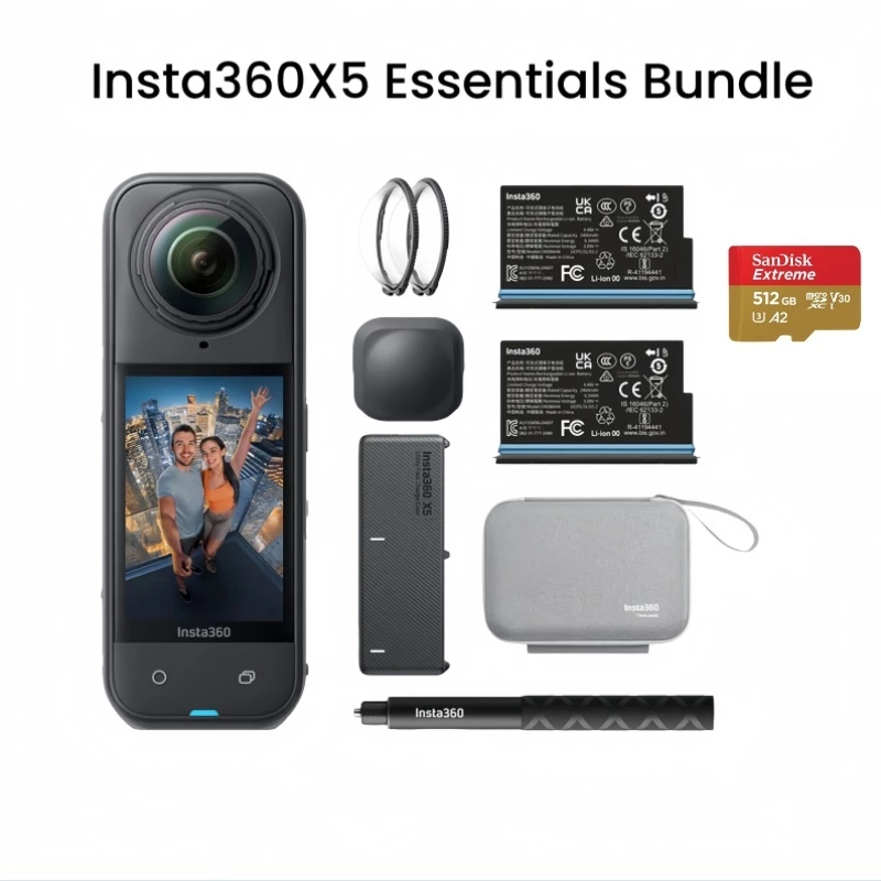 Insta360 X5 essentials Bundle 8k Action camera