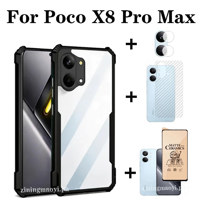 4IN1 ชุดกันกระแทก Drop Protection Case Kit [เคสโทรศัพท์เกราะ+ฟิล์มกันรอย+ฟิล์มด้านหลัง+ฟิล์มกล้อง] ส