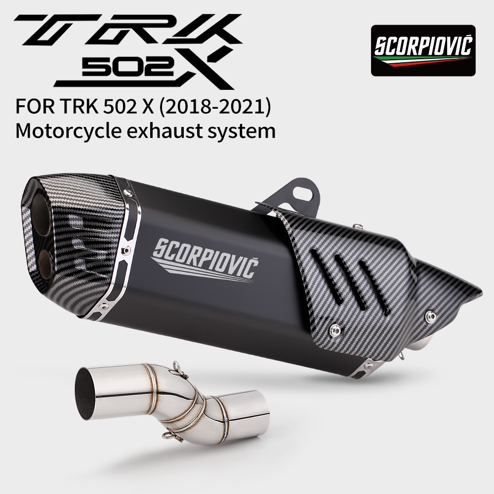 51 มม.ลื่นบนไอเสียกลางท่อเชื่อมต่อหลอดสําหรับ Benelli TRK502X 502X 2018-2021, ระบบไอเสียกลางหาง