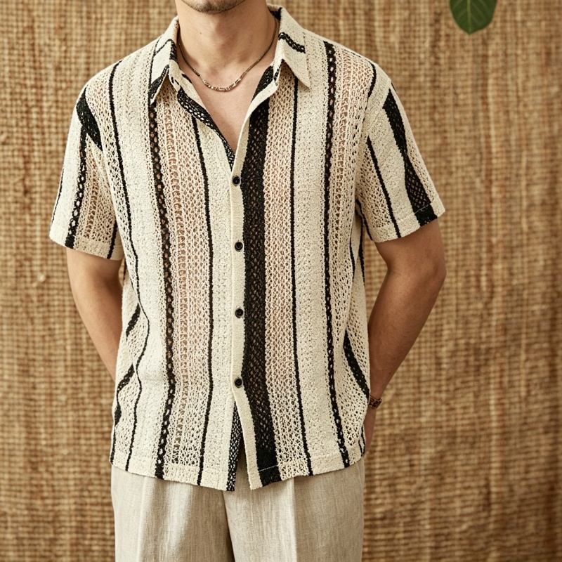 Knit collection • เสื้อถักแขนสั้น ลายเส้นคู่สลับสี