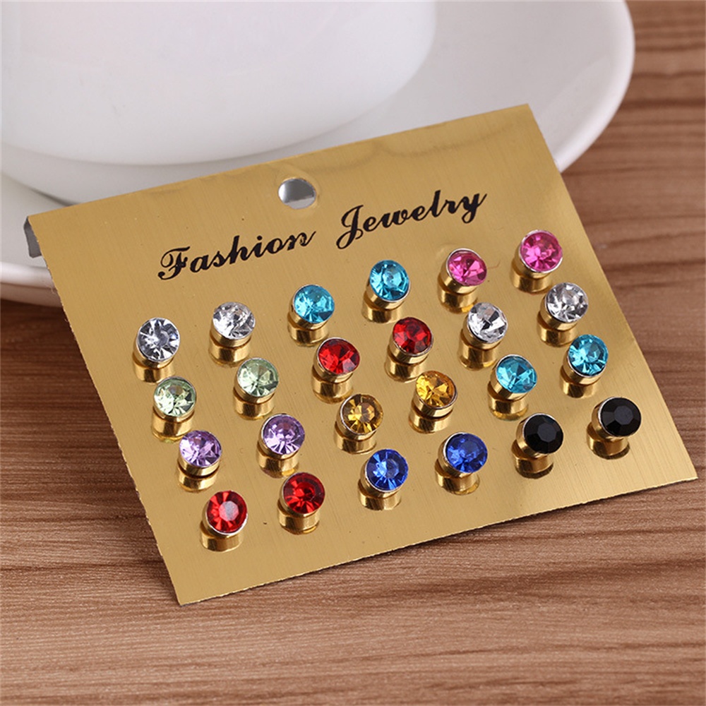 ต่างหูคริสตัล Ball จําลอง Pearl STUD ต่างหูชุดผู้หญิงดอกไม้เจาะการ์ดสตั๊ดชุดต่างหู Bijouteria เครื่องประดับ