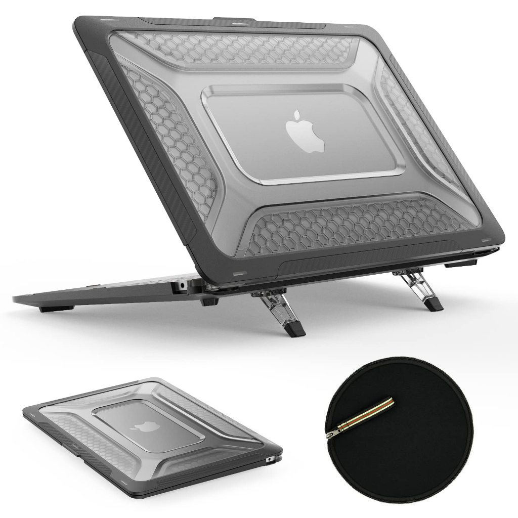 NEOMIXX สําหรับ MacBook Neo 13 2026 (A18 Pro), Air 13.6"/15.3", Pro 14"/16"  M5/M4/M3/M2/M1 Pro/Max ชิป, Shock-Absorbing ป้องกันขาตั้งพับ, Anti Scratch Slim แล็ปท็อป Hard Shell กรณี