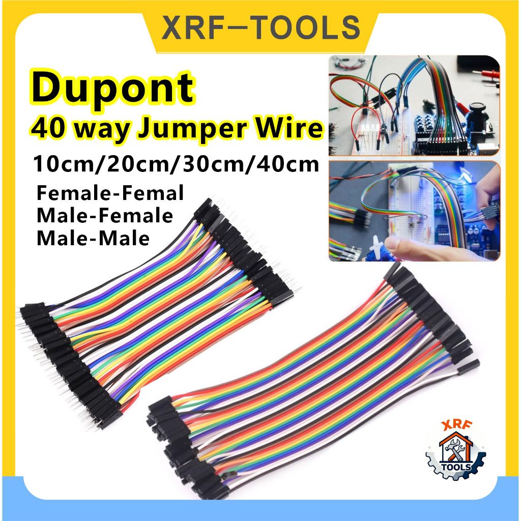 40P DuPont Jumper 40 Core Wire Jumper Cable Jumper 2.54 มม.10 ซม.20 ซม.30 ซม.Arduino Jumper หลายความ