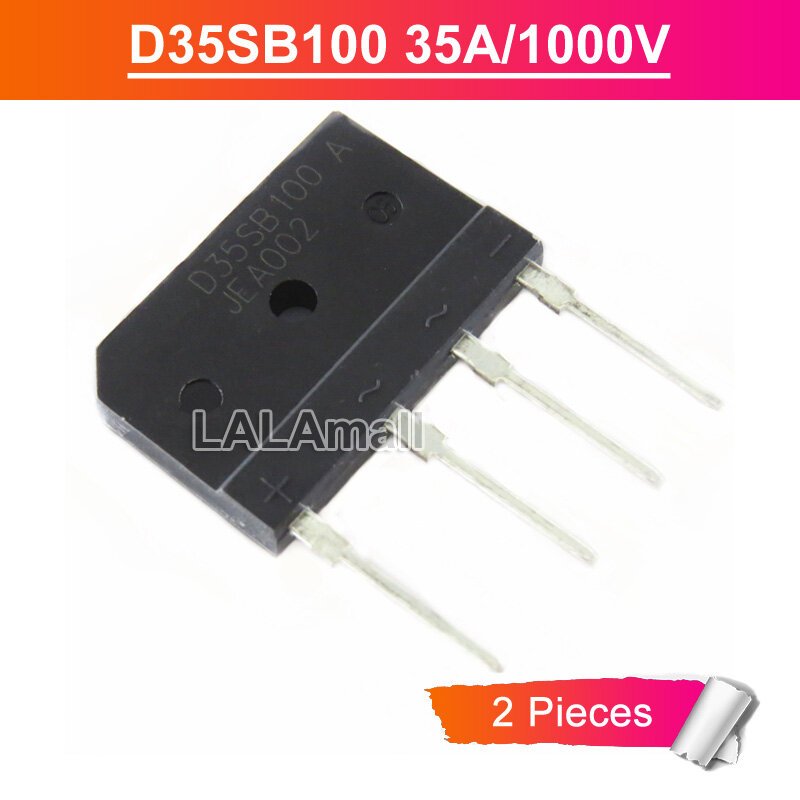 2 ชิ้น D35SB100 SIP-4 35A/1000V เฟสเดียวสะพาน Rectifier ใหม่